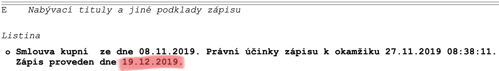 zrušení daně z nabytí zápis na kn